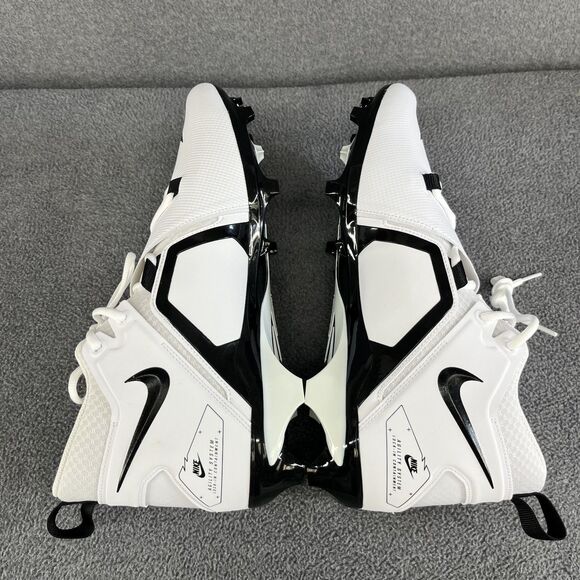 Nike Alpha Menace Pro 3 Mid Men's Football Cleats WHT/BLK CT6649-100 Size 14 - Picture 6 of 16